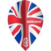 Plumas Unicorn Darts Ultrafly 100 Pear Union Jack Wave