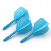 Plumas Cuesoul Flights AK5 Shape L Azul Dragon Pattern  - 1