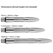 Cañas Shot Darts Mako Titanium Corta 35mm - 2