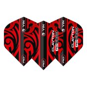 Plumas Flights Red Dragon Jonny Clayton Yin Yang Rojo Verde 1 sets 3 plumas  - 2