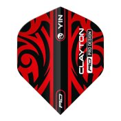 Plumas Flights Red Dragon Jonny Clayton Yin Yang Rojo Verde 1 sets 3 plumas  - 4