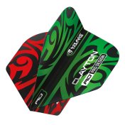 Plumas Flights Red Dragon Jonny Clayton Yin Yang Rojo Verde 1 sets 3 plumas  - 1