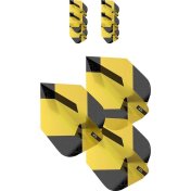 Plumas Target Tag Black Yellow (3 Sets) Ten-X Shape Mini - 3