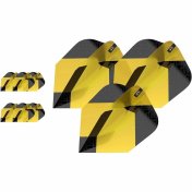 Plumas Target Tag Black Yellow (3 Sets) No6 - 1