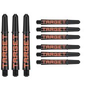  Cañas Target Pro Grip Tag Shaft Short 3 sets Black Orange (34mm)