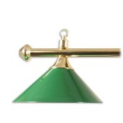 Lámpara Billar 2 Tulipas Laton Verde - 2