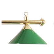 Lámpara Billar 2 Tulipas Laton Verde - 3