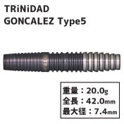 Dardos Trinidad Darts Gonzalez Type 5 P.Plastico 90% 20g - 3