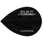 Plumas Harrows Darts Flights Pear Silika Black   - 2