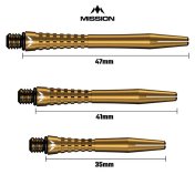 Cañas Mission Aluminio Atom Shaft Gold 47mm - 4