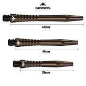 Cañas Mission Aluminio Atom Shaft Bronce 41mm - 3