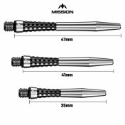Cañas Mission Aluminio Atom 13 Shaft Natural Black 41mm - 3