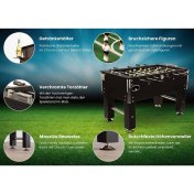 Futbolin Profi Soccer Deluxe Negro Jugador Plastico  - 7