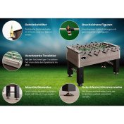 Futbolin Profi Soccer Deluxe Gris Jugador Plastico  - 7