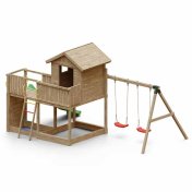 Jardín parque infantil casa trepadora tobogán doble columpio Galaxy L - 2