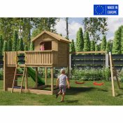 Jardín parque infantil casa trepadora tobogán doble columpio Galaxy L - 3
