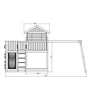 Jardín parque infantil casa trepadora tobogán doble columpio Galaxy L - 6