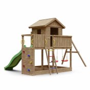 Jardín parque infantil casa trepadora tobogán doble columpio Galaxy L - 1