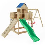 Fungoo Treehouse Casita infantil y columpio 3 juegos de jardín de madera - 2