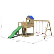 Fungoo Treehouse Casita infantil y columpio 3 juegos de jardín de madera - 3