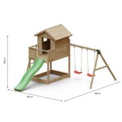 Casa GALAXY S con tobogán, juegos de jardín de madera - 3