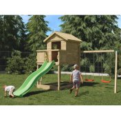 Casa GALAXY S con tobogán, juegos de jardín de madera - 4