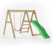 Parque infantil de madera con tobogán y columpio en forma de seta ligera BAXY - 2