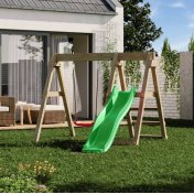 Parque infantil de madera con tobogán y columpio en forma de seta ligera BAXY - 4