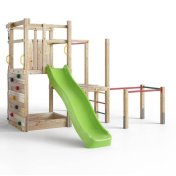 Fungoo Climbing Star 4 parque infantil de madera con tobogán, arenero y trepador - 2
