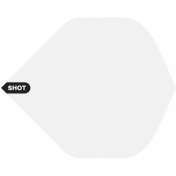 Plumas Shot Darts Plain Nº2 Blanco - 2
