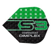 Plumas Harrows Darts Flights No6 Dimplex S3 Verde - 2