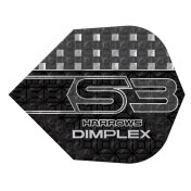 Plumas Harrows Darts Flights No6 Dimplex S3 Negro - 2