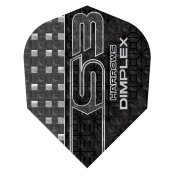 Plumas Harrows Darts Flights No6 Dimplex S3 Negro - 1