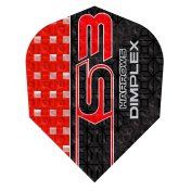 Plumas Harrows Darts Flights No6 Dimplex S3 Rojo - 1