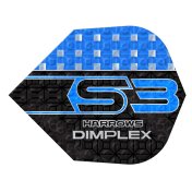 Plumas Harrows Darts Flights No6 Dimplex S3 Azul - 2