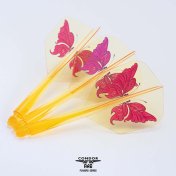 Plumas Condor Axe Swallowtail Butterfly Shape Amarilla L 33.5mm 3 Uds.  - 3
