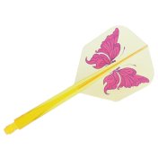 Plumas Condor Axe Swallowtail Butterfly Shape Amarilla M 27.5mm 3 Uds.  - 3