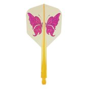 Plumas Condor Axe Swallowtail Butterfly Shape Amarilla M 27.5mm 3 Uds.  - 1