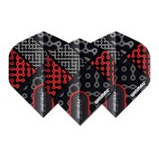 Plumas Winmau Darts Prism Delta Cypher Rojo Negro - 2