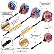 Dardos One80 Steel Pack For Player 14-18g  - 7