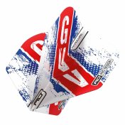 Plumas Flights Red Dragon Gian van Veen Red White and Blue Hardcore Standard - 3