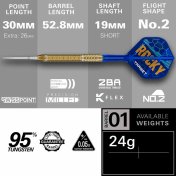 Dardos Target Darts Josh Rock Edición Limitada SP 24g 90% - 7