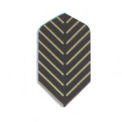 Plumas Amerithon Slim negra rayas doradas - 1