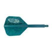 Plumas Condor Axe Doodle Feather Verde Azul Shape L 33.5mm 3 Uds.  - 2