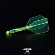 Plumas Condor Axe Shape Neon Amarilla XL 37.5mm 3 Uds.  - 2