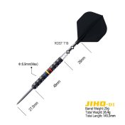 Dardos Cuesoul Jiho D1 Steel 90% 25g - 3