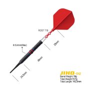 Dardos Cuesoul Jiho D2 Soft tip 90% 18g - 2