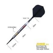 Dardos Cuesoul Jiho D4 Soft tip 90% 19g - 2