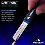 Afilador De Puntas Mission Diamond Point Sharpener Largo Azul - 2