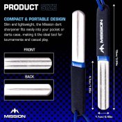 Afilador De Puntas Mission Diamond Point Sharpener Largo Azul - 3
